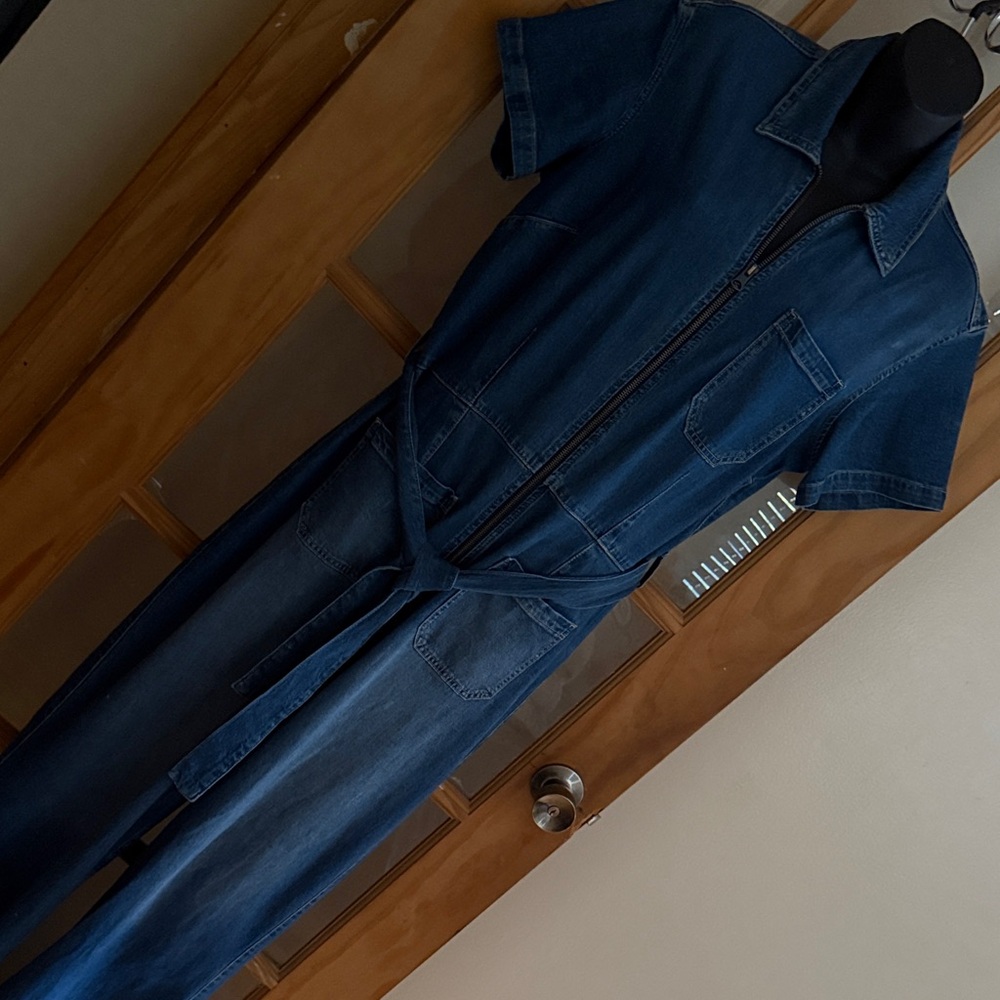 GAP Blue Denim Jumpsuit , 14 long